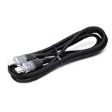 Hoco U129 Transparan 60W Type-C to Type-C Data ve Şarj Kablosu 1m Siyah