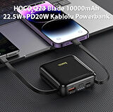 HOCO Q23 Blade 10000mAh 22.5W+PD20W Kablolu Powerbank