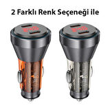 HOCO NZ12C Graceful PD60W 2 Type-C Girişli Araç Çakmaklı Hızlı Şarj Aleti