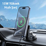 Hoco HW20 Torpido Üstü Wireless Kablosuz Hızlı Şarj Araç Telefon Tutucu