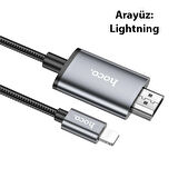 Hoco UA27 Lightning To HDMI HDTV Dönüştürücü Adaptör (4K 30Hz) Kablo