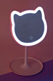 LED Işıklı Kedi Şekilli Masa Üstü Ayna