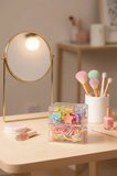 Miniso Lisanslı Saç Mandalı Ve Lastik Seti Çift Katmanlı – Düzenli Pratik Saç Aksesuar Seti