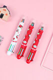 Hello Kitty Lisanslı Elma Koleksiyonu 6 Renkli Çoklu Tükenmez Kalem - Sevimli ve Renkli Yazı Deneyimi