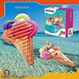 BESTWAY KÜLAHLI DONDURMA DESENLİ ŞİŞME DENİZ HAVUZ YATAĞI 188x130