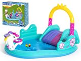 Bestway 53097 Unicornlu Kaydıraklı, Potalı Fıskiyeli Havuz