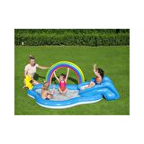 Kaydıraklı Havuz Gökkuşağı Fiskiyeli Havuz Bestway 257 x 145 cm