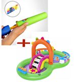 Su Pompalı-Bestway 53117, Kaydıraklı, Lunapark Şişme Eğlence Havuzu