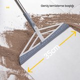 Sihirli Süpürge Silikon Başlıklı Çok Amaçlı Temizlik Çekçeği 34,5x90,5 cm Ahşap Rengi