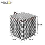 VUSIGN  Fermuarlı Kapitone Depolama Hurcu 110L 50x45x50 cm Kaz Ayağı Desenli Çok Amaçlı SaklamaÇantası