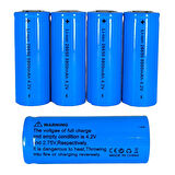 Hedyex 26650 Şarjlı Pil 8800mAh 4.2V Li-ion Pil Mavi 4Lü Premium