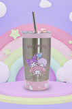 Sanrio Lisanslı Metal Pipetli Kapaklı Termos (530ml) - My Melody