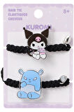 Sanrio Lisanslı Örgülü Saç Lastiği (2 adet) - Kuromi - My Melody - Cinnamoroll