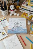 Snoopy Lisanslı Kendin Yap Yağlı Boya Seti Tuval ve Fırça Dahil 20x20 cm
