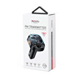 Yesido Y70 RGB 1 Adet 15W Type-C ve 1 Adet 15W USB Çıkışlı BT 5.3 FM Transmitter - Siyah