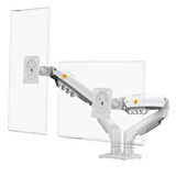 NB Ergonomic NB F160 17-27" Cift Kol 2-9 kg Amortisorlu Monitor Standı Beyaz 