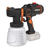 WORX WX020.9 20Volt Kömürsüz Devir Ayarlı Boya Tabancası + 4 Parça Yedek Nozul/Meme (Akü Dahil Değildir)