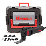 Kress KUW58.1 480Watt Profesyonel Çok Amaçlı Devir Ayarlı Kesme Raspalama ve Zımpara + 12 Parça Aksesuar