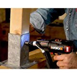 WORX WX177.9 20Volt Döner Kafa ve Çift Mandrenli Profesyonel Kömürsüz Şarjlı Matkap + 6 Parça Uç (Akü Dahil Değildir) 