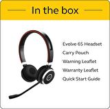 Jabra Evolve 65 UC Kablosuz Kulaklık, Stereo