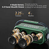 NowGo C1 100W Taşınabilir RGB Bluetooth Hoparlör Mikrofonlu Karaoke Parti Speaker Yeşil