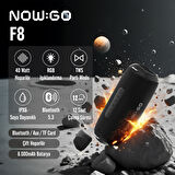 NowGo F8 40W RGB Speaker Su Geçirmez Taşınabilir Kablosuz Bluetooth Hoparlör Siyah