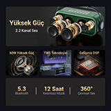 NowGo C2 60W Taşınabilir RGB Bluetooth Hoparlör Mikrofonlu Karaoke Parti Speaker Bej