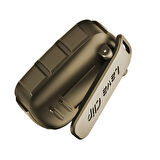 NowGo Lava Clip 5W Klipsli Su Geçirmez Taşınabilir Mini Bluetooth Hoparlör Kahverengi