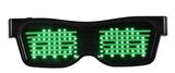 Smart Led Glasses Yeşil Led Işıklı Parti Gözlüğü Kablosuz Uygulamalı Eğlence Parti HJ-LRG02