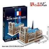 Cubic Fun Notre Dame Kilisesi - Fransa 9+ Yaş Küçük Boy Puzzle 40 Parça