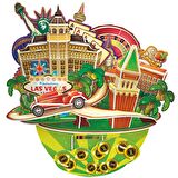 Cubic Fun Las Vegas Şehir Kompozisyonu 9+ Yaş Küçük Boy Puzzle 64 Parça
