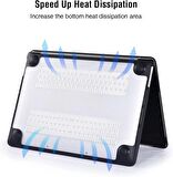 Piili Macbook Pro 13" M2 Hardshell Mat Kapak Şeffaf