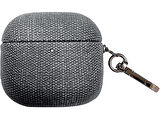 PIILI Airpods 4.Nesil Kumaş Case Kulaklık Kılıfı Siyah