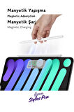 iPad Air M3 2025 11 & 13 inç Uyumlu Manyetik Şarj Olabilen Bluetooth Özellikli USB-C Tablet Kalemi