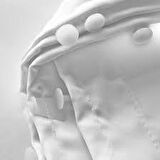 Ceylan Home Atlas Saten Beyaz Güneşlik Perde Ölçü Seçenekli