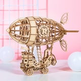 Rolife TG407 Zeplin (Airship) DIY Minyatür Maket Model Seti Ahşap 3D Wooden Puzzle 3D Model Kit Ahşap Maket Dekoratif Hobi Seti