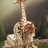 ROKR AMK63 Çello Müzik Kutusu (Magic Cello) Music Box DIY Mechanical 3D Wooden Puzzle Maket Model Seti 3D Model Kit Detaylı Dekoratif Hobi Seti Ahşap Maket Hareketli
