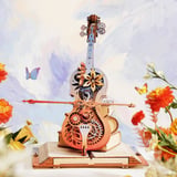 ROKR AMK63M Çello Müzik Kutusu (Symphony of Gorgeous Dreams) Music Box DIY Mechanical 3D Wooden Puzzle Maket Model Seti 3D Model Kit Detaylı Dekoratif Hobi Seti Ahşap Maket Hareketli
