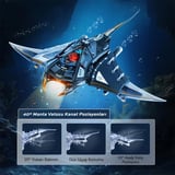 ROKR MI06 Manta Ray DIY Mechanical 3D Puzzle Maket Model Seti 3D Model Kit Detaylı Dekoratif Hobi Seti Hareketli ve Işıklı