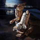 ROKR LKA02 Uzay Mekiği (Space Shuttle) DIY Minyatür Maket Model Seti Ahşap 3D Wooden Puzzle 3D Model Kit Detaylı Dekoratif Hobi Seti Ahşap Maket