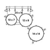 Mapex Saturn Evo Fusion Birch Akustik Davul 20+10+12+14F (SE504XBPB)