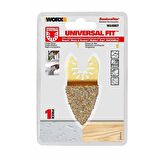 WORX WA4967 Çok Amaçlı Raspalama Makinası İçin 33x33mm Karbür Kaplama Harç, Boya, Yapıştırıcı Universal Parmak Zımpara Başlığı 