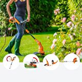 WORX WG119E 550Watt 30cm Elektrikli Teleskobik Saplı Misinalı Çim ve Kenar Kesme 