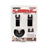 WORX WA5092 4 Parça Universal Metal, Ahşap Kesme ve Raspalama Aksesuar Seti
