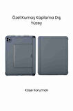 iPad Air 13 Uyumlu M2/M3 Ledli 360° Manyetik Standlı Touchpadli Katanya Klavyeli Tablet Kılıfı