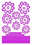 DUVAR SÜSÜ (STİCKER) PEMBE PAPATYALI ŞEFFAF FİLMLİ PVC 48X33X0,5CM