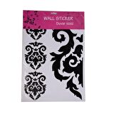 DUVAR SÜSÜ (STİCKER) SİYAH ÇİÇEKLİ ŞEFFAF FİLMLİ PVC 48X33X0,5CM