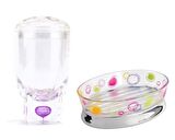 LİLA DİŞFIRCALIK VE SABUNLUK ,2 Lİ BANYO SETİ