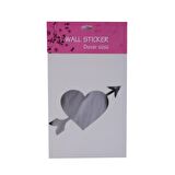 AYNALI DUVAR SÜSÜ (STİCKER) KALP ŞEKİLLİ 20X11X0,6CM
