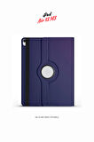 iPad Air 13 M3 2025 Uyumlu 360° Yatay Dikey Dönebilen Deri Tablet Kılıfı